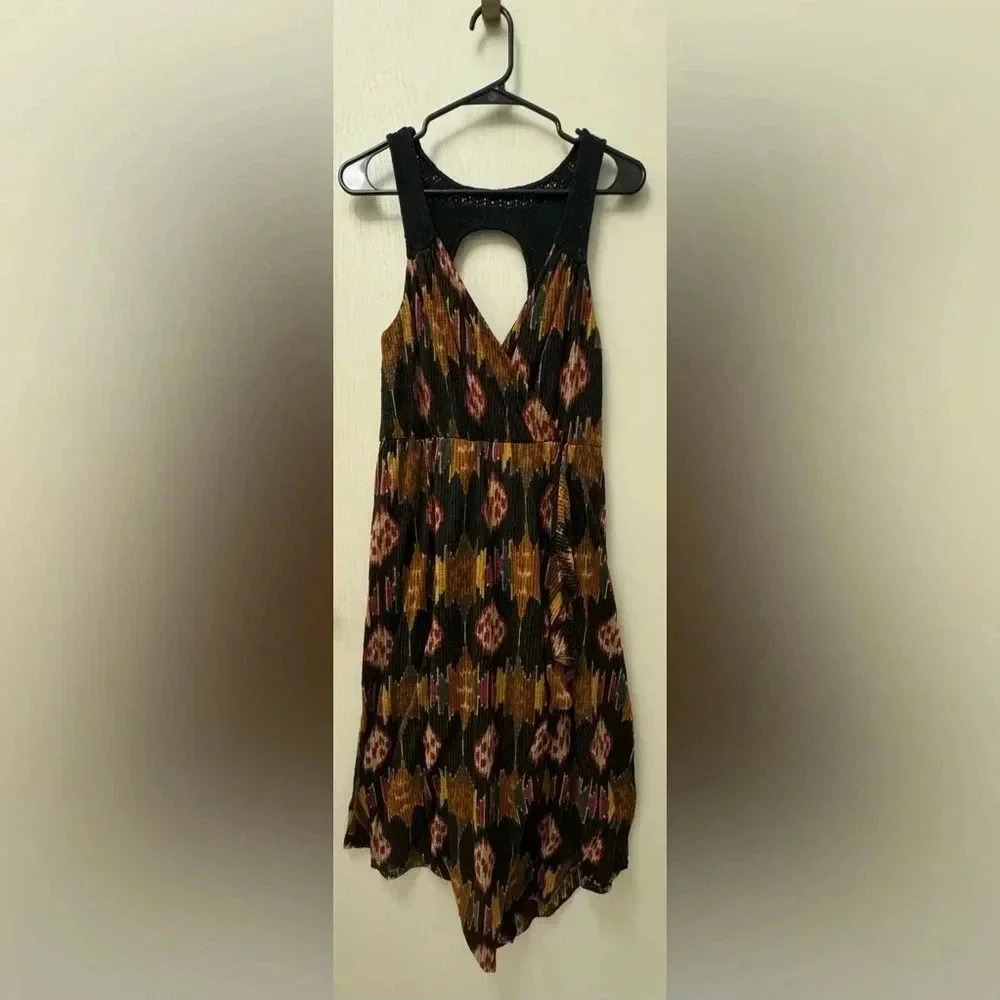 Free People All Wrapped Up Midi Dress with Crochet Features and V Neck Y2K - Picture 2 of 10
